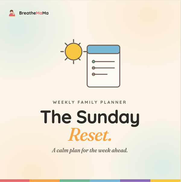 Weekly Planner Printable | Sunday Reset Planner | Printable Weekly Reset Checklist | Mom Sunday Routine | GoodNotes Digital Download
