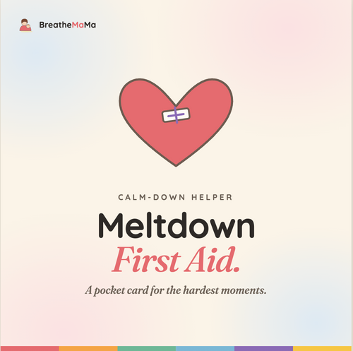 Toddler Tantrums First Aid Card | Printable Tantrum Calm Down Script | How to Handle Toddler Tantrums | Gentle Parenting Tool | Digital Download