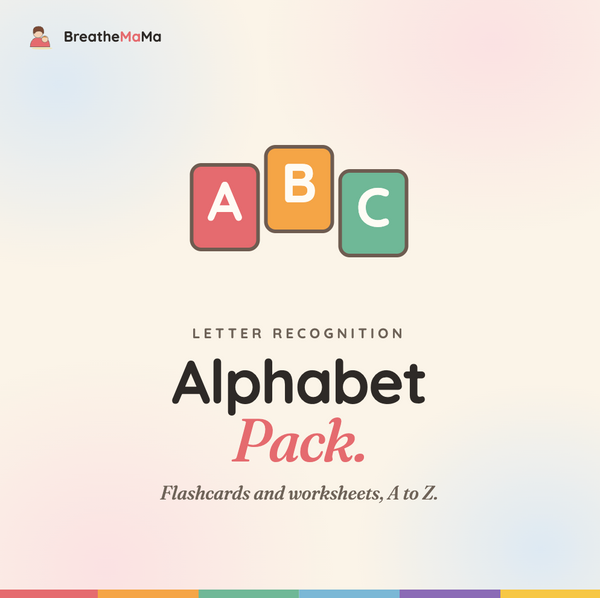Alphabet Flashcards Printable | ABC Worksheets for Toddlers Preschool | Letter Recognition Activity | Instant Download