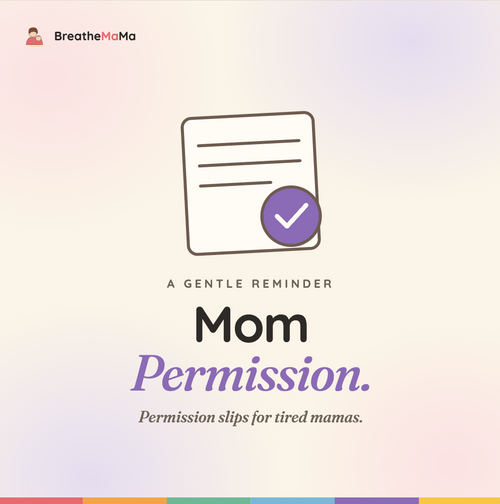 Mom Permission Poster | Printable Self Care Wall Art | Self Care Activities for Moms | Permission to Rest Print | Digital Download