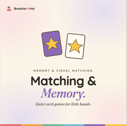 Matching Cards Printable | Memory Game for Toddlers Preschool | Quiet Play Activity Cards | Instant Download