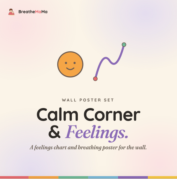 Calm Down Corner Printable | Feelings Chart for Kids | Toddler Emotions Poster Set | Digital Download
